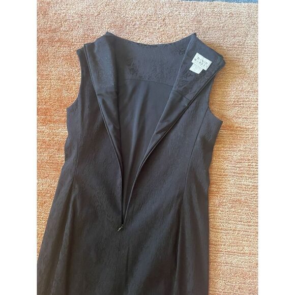 Vintage David Warren New York Boat-Neck/Zip Back Cocktail Dress Black Size 12 - Picture 4 of 8